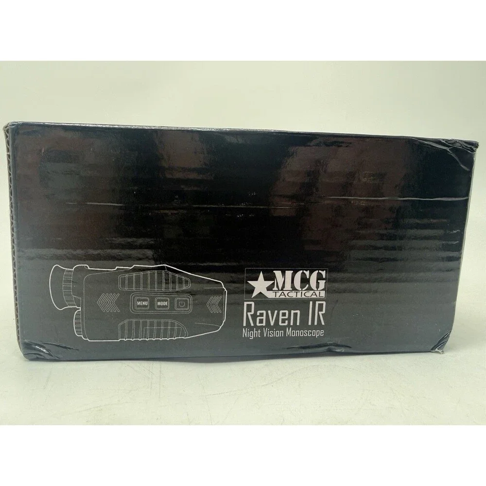 MCG Tactical Raven IR Night Vision Monoscope Infrared 1080P HD LCD 5x Zoom Rechr